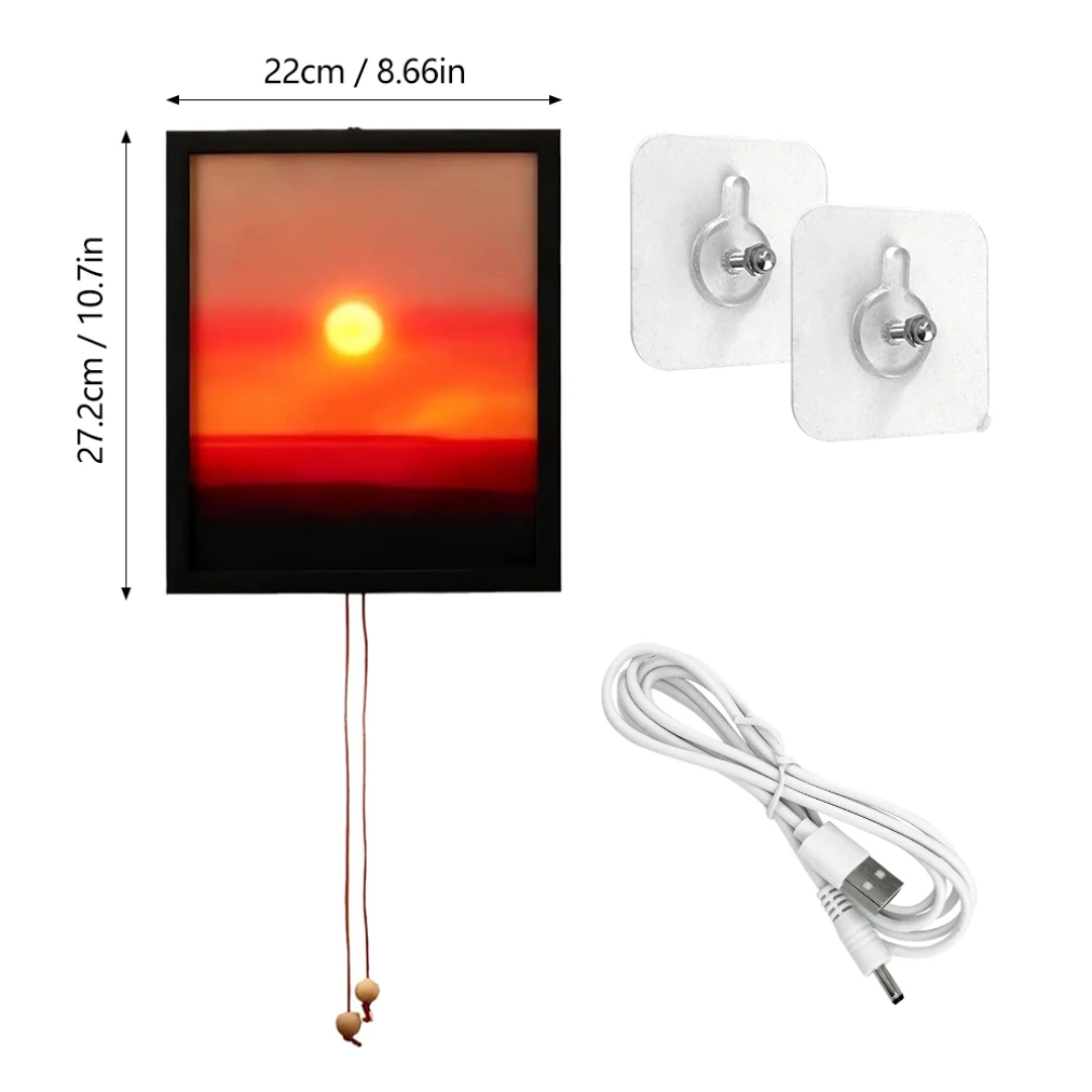 Sunset Light Frame – Modern LED Wall Art for Relaxing Spaces
